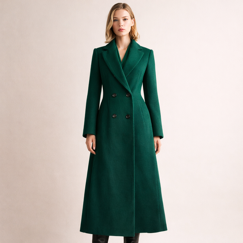Emerald Elegance Coat – Vihreä