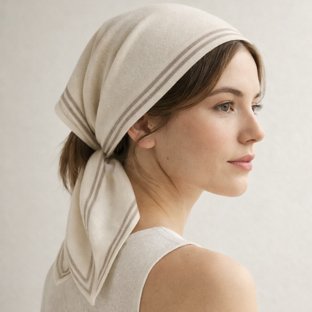 Huivi – luonnonvalkoinen