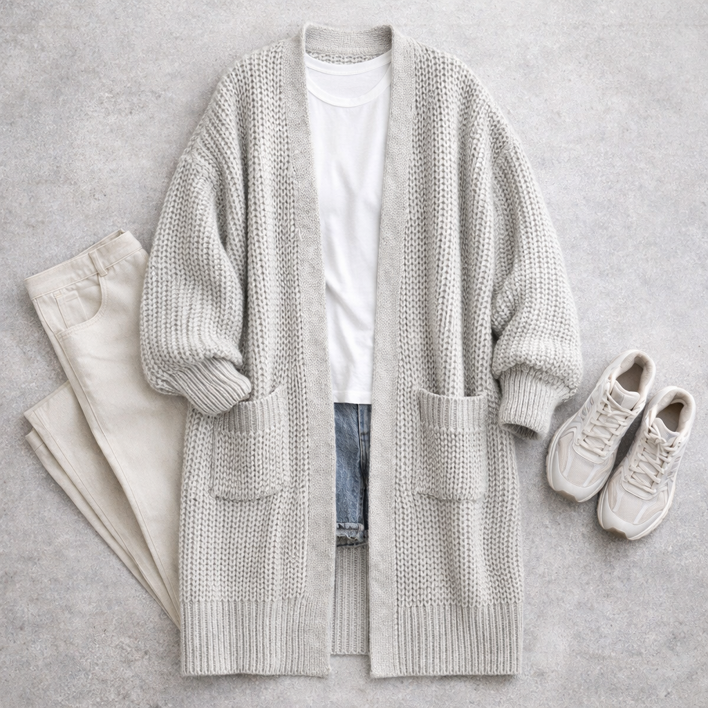 Soft Cloud Knit – pitkä neuletakki