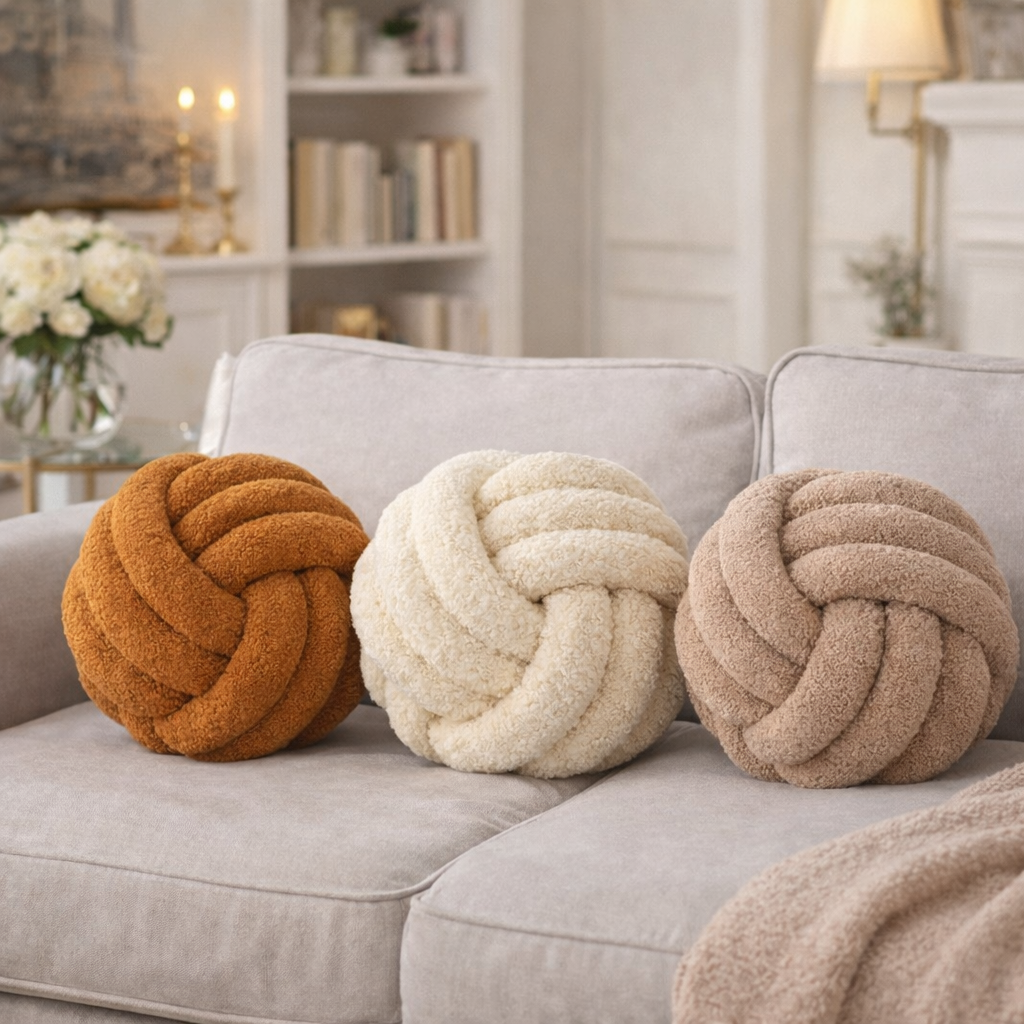 Solmittu villatyyny 22 cm – pehmeä design-yksityiskohta kotiin