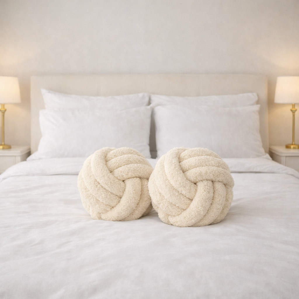 Solmittu villatyyny 22 cm – pehmeä design-yksityiskohta kotiin