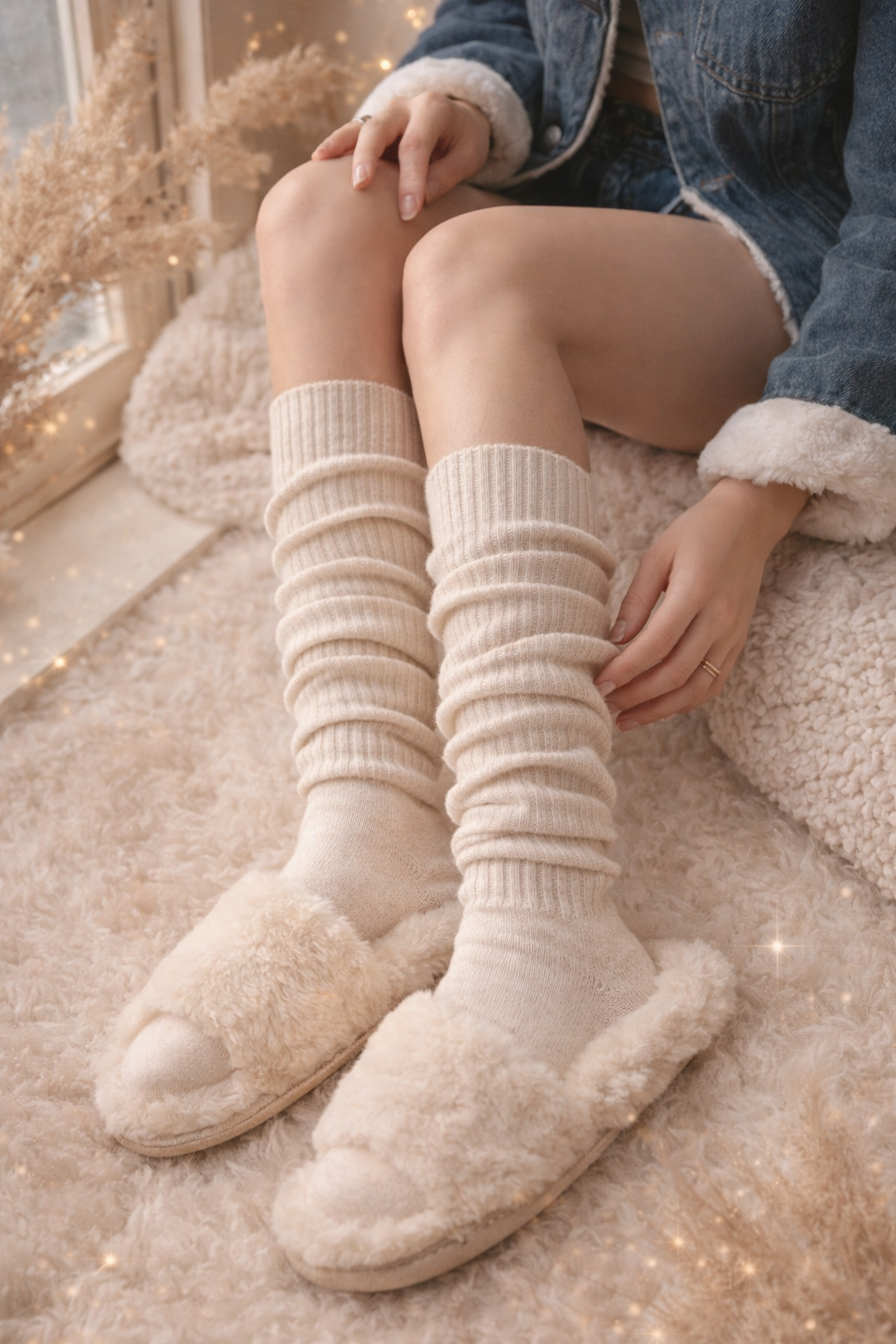 Beige lämpösukka – pehmeää lämpöä ja rentoa tyyliä