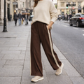 Soft Tailored Track Pants – Chocolate