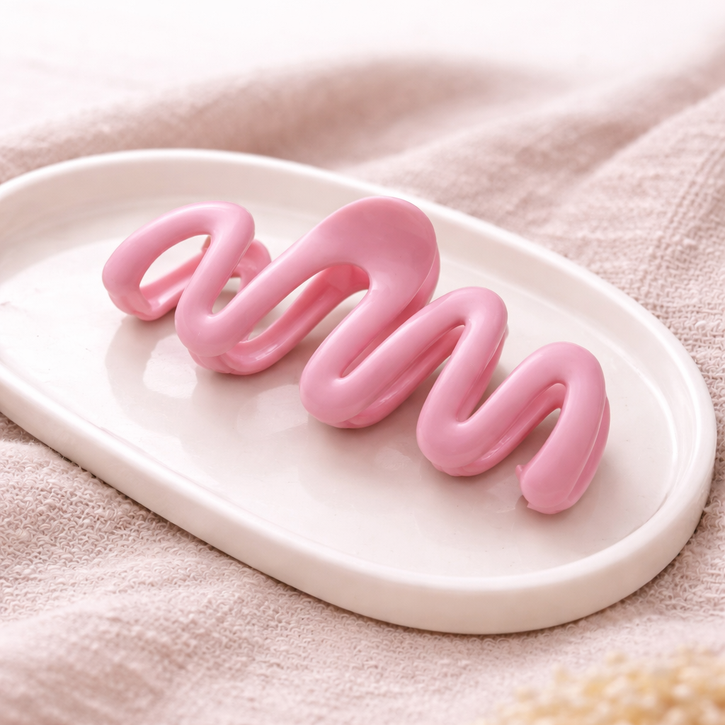 Spiraali-hiusklipsi – pinkki