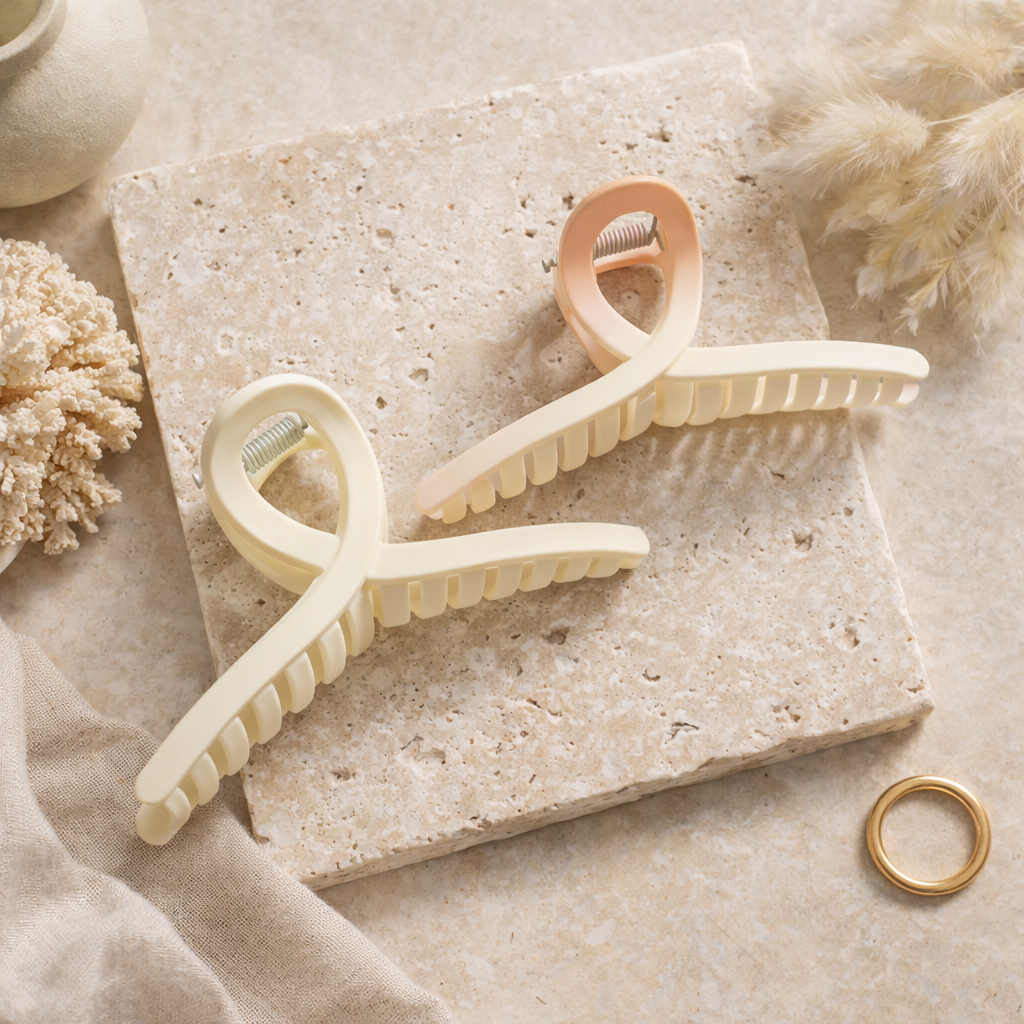 Minimal Curve Hair Clip – Duo Set