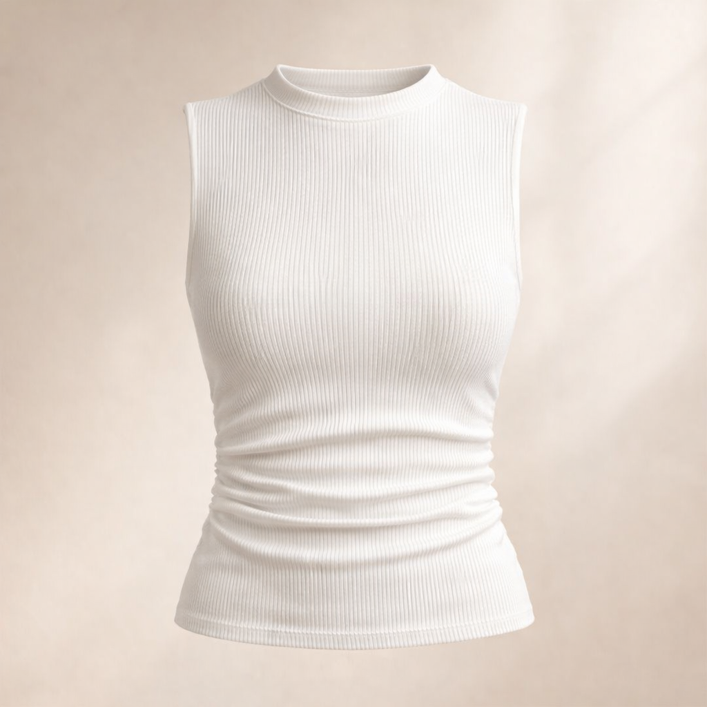 Soft Sculpt Rib Top – Ivory (koko S)