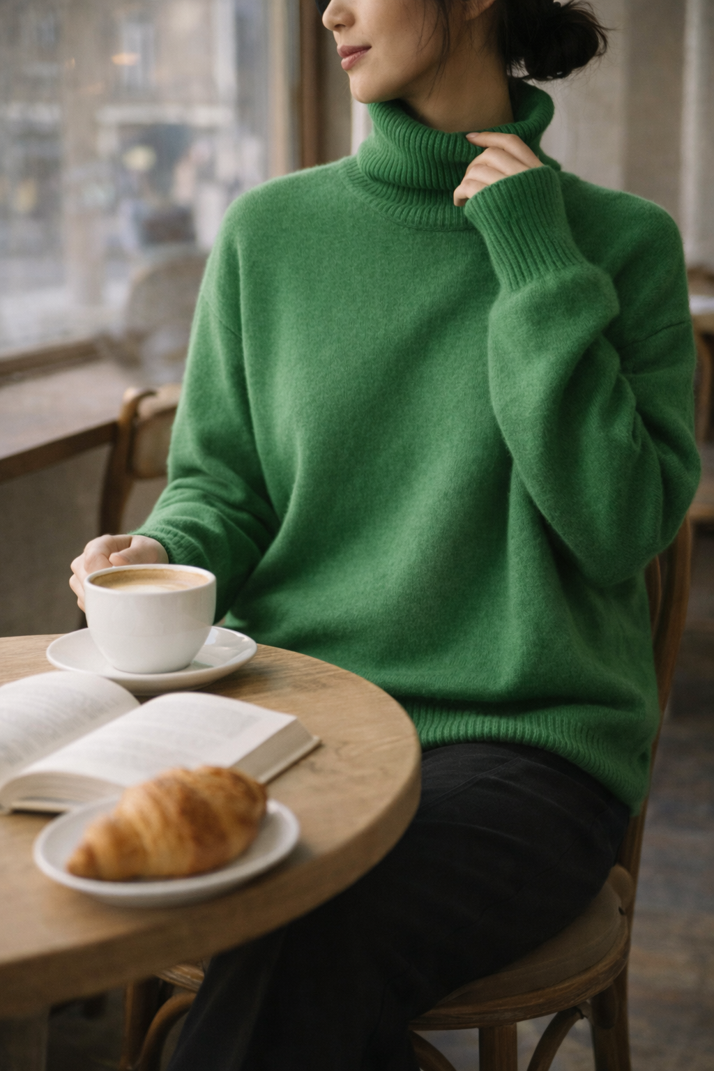 Sienna Knit Turtleneck – green