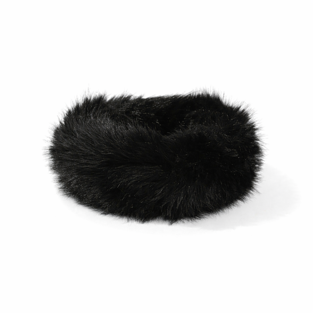 Faux Fur -korvalämmitin | Musta