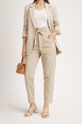 Paperbag-housut vaaleassa beigeessä — koko S