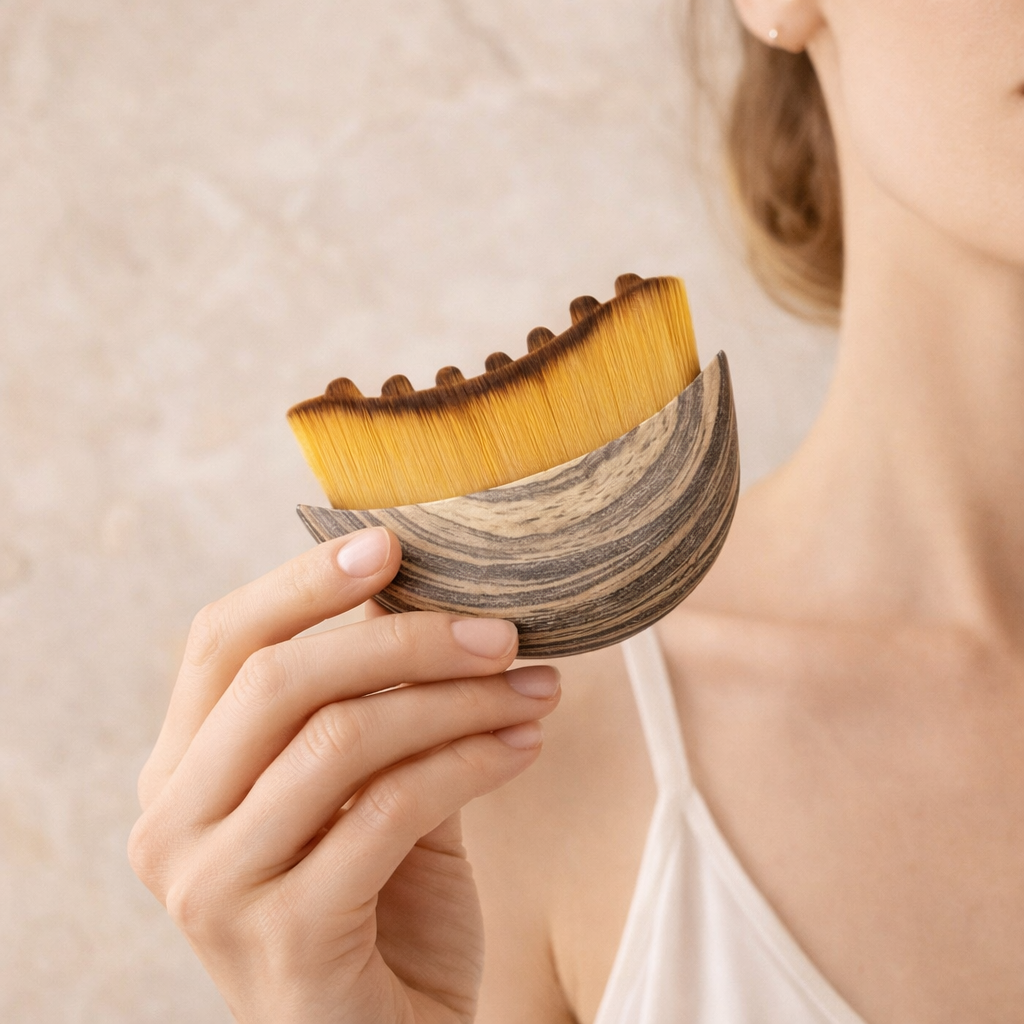Ergonominen kasvojen hierontaharja – luonnollista hehkua ja kiinteyttä