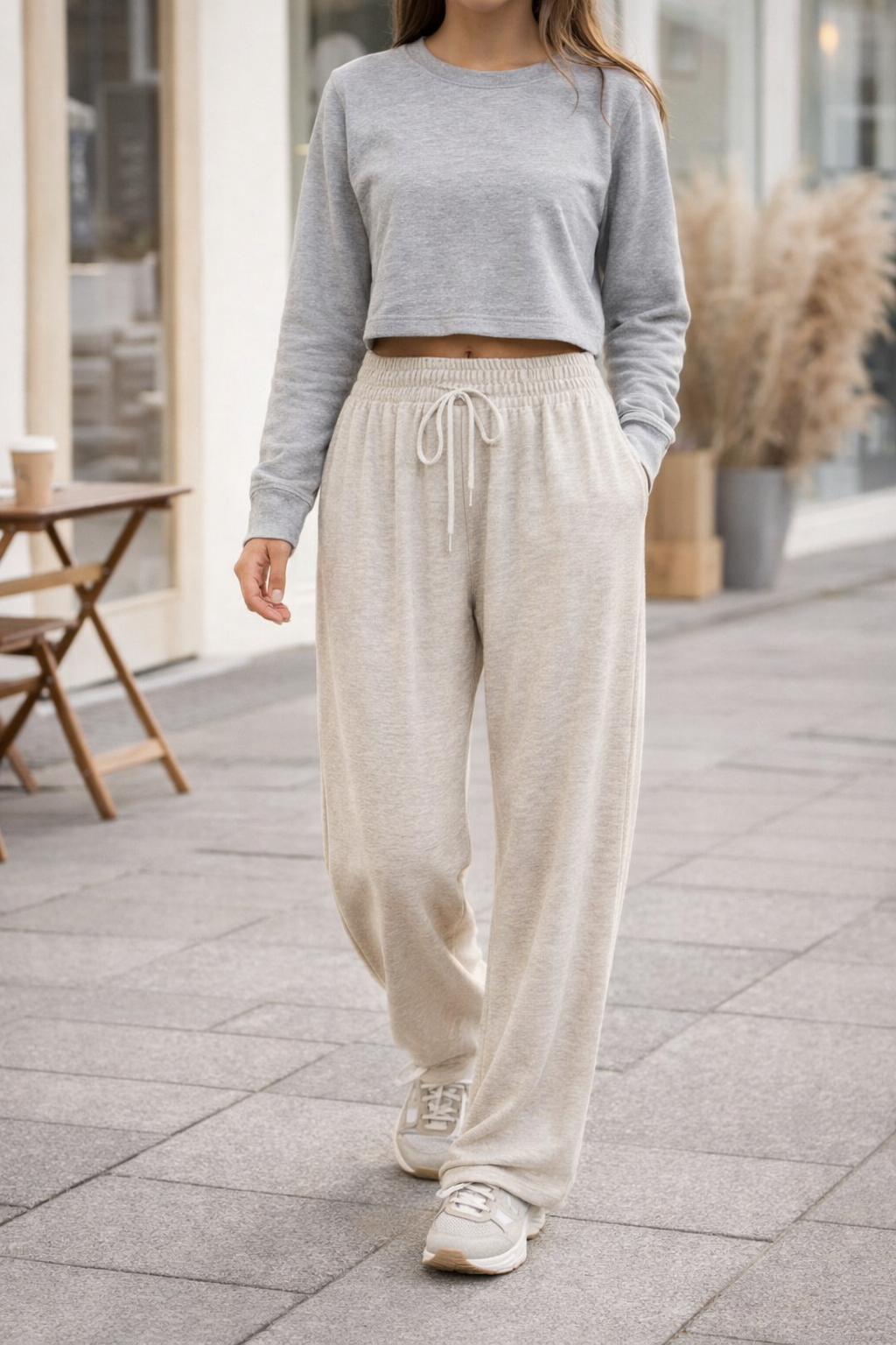 Soft Lounge Wide Pants – Aprikoosi L