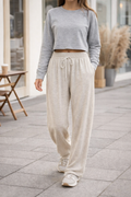 Soft Lounge Wide Pants – Aprikoosi L