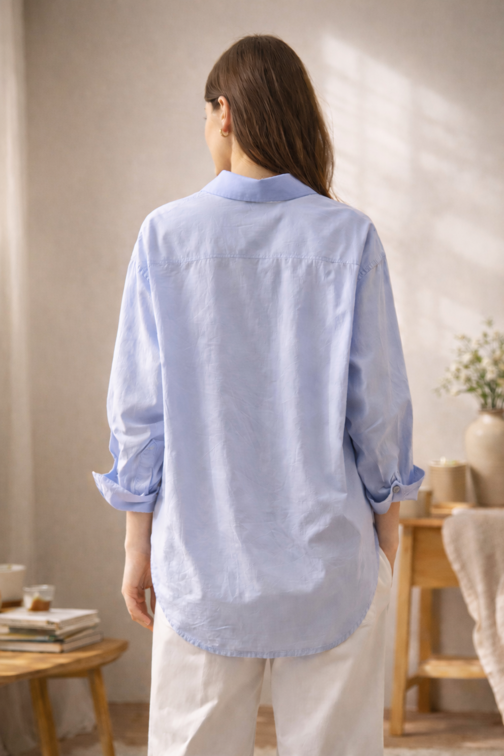 Oversize-paita – kirkas teräksensininen (M)