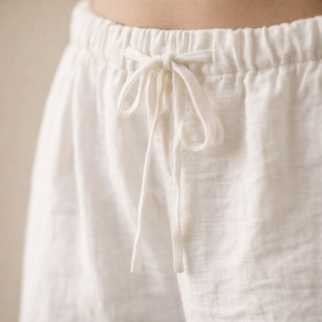 Soft Linen Wide Pants – luonnonvalkoinen