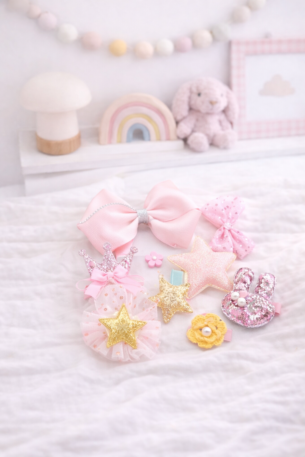 Prinsessamainen hiusasustesetti lapsille