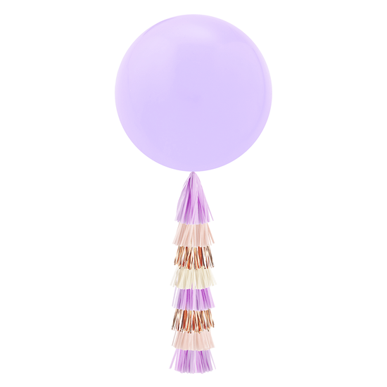 Jumbo ilmapallo & Tassels - Lilac & Rose Gold