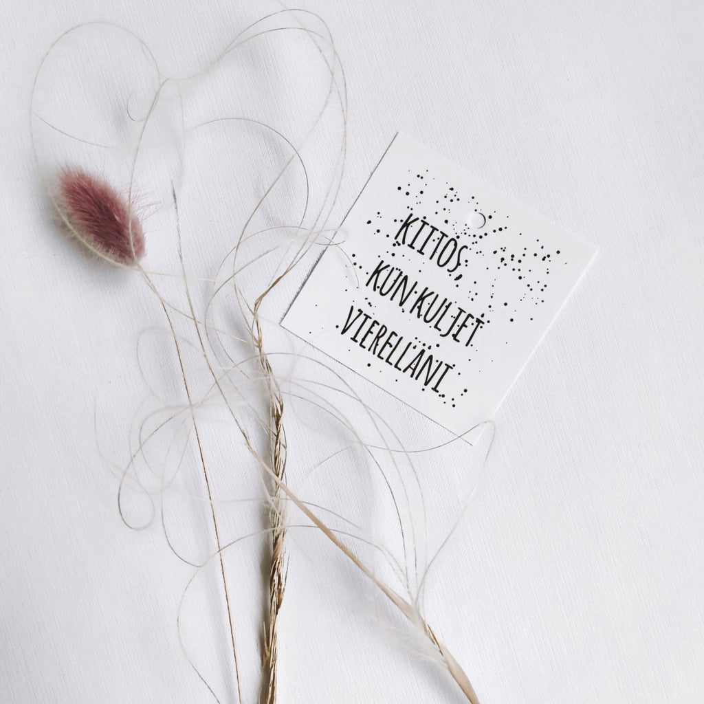 Pakettikortti - Kiitos kun kuljet vierelläni - LuKLabel