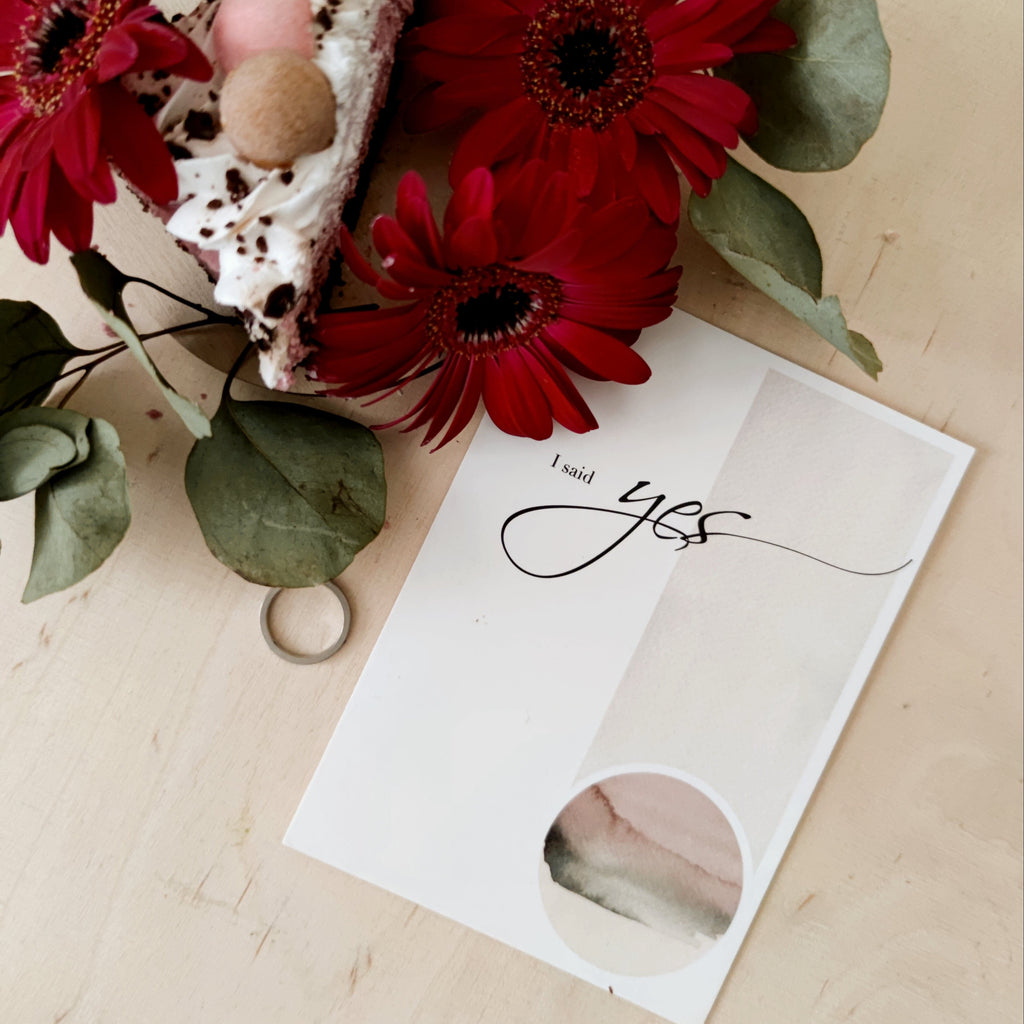 Postikortti häämallisto - I said yes - LuKLabel