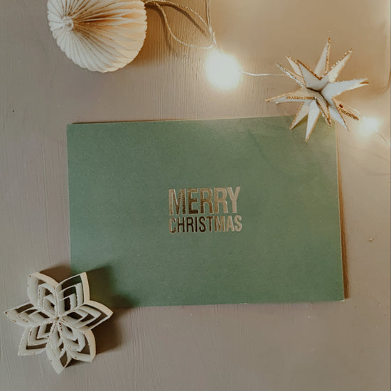 Postikortti Merry vihreä - LuKLabel