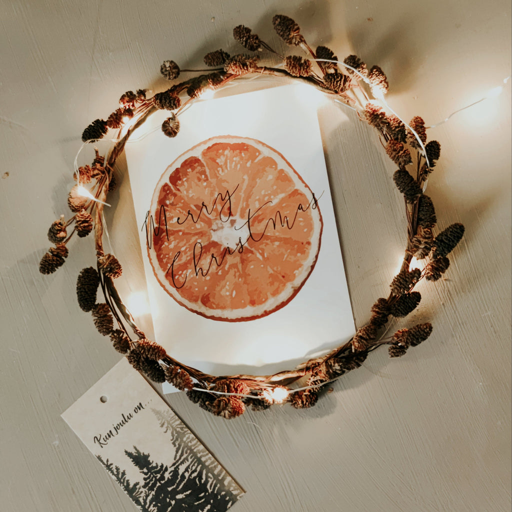 Postikortti - Appelsiini white - LuKLabel