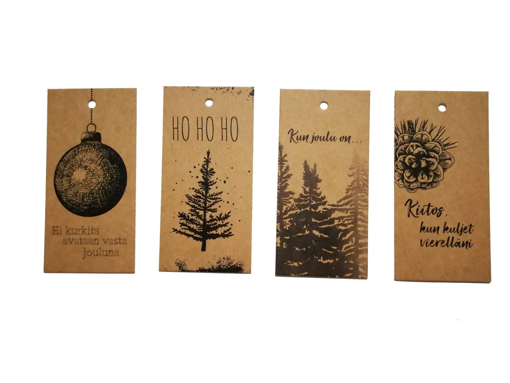 Pakettikortti - Christmas 4kpl - LuKLabel