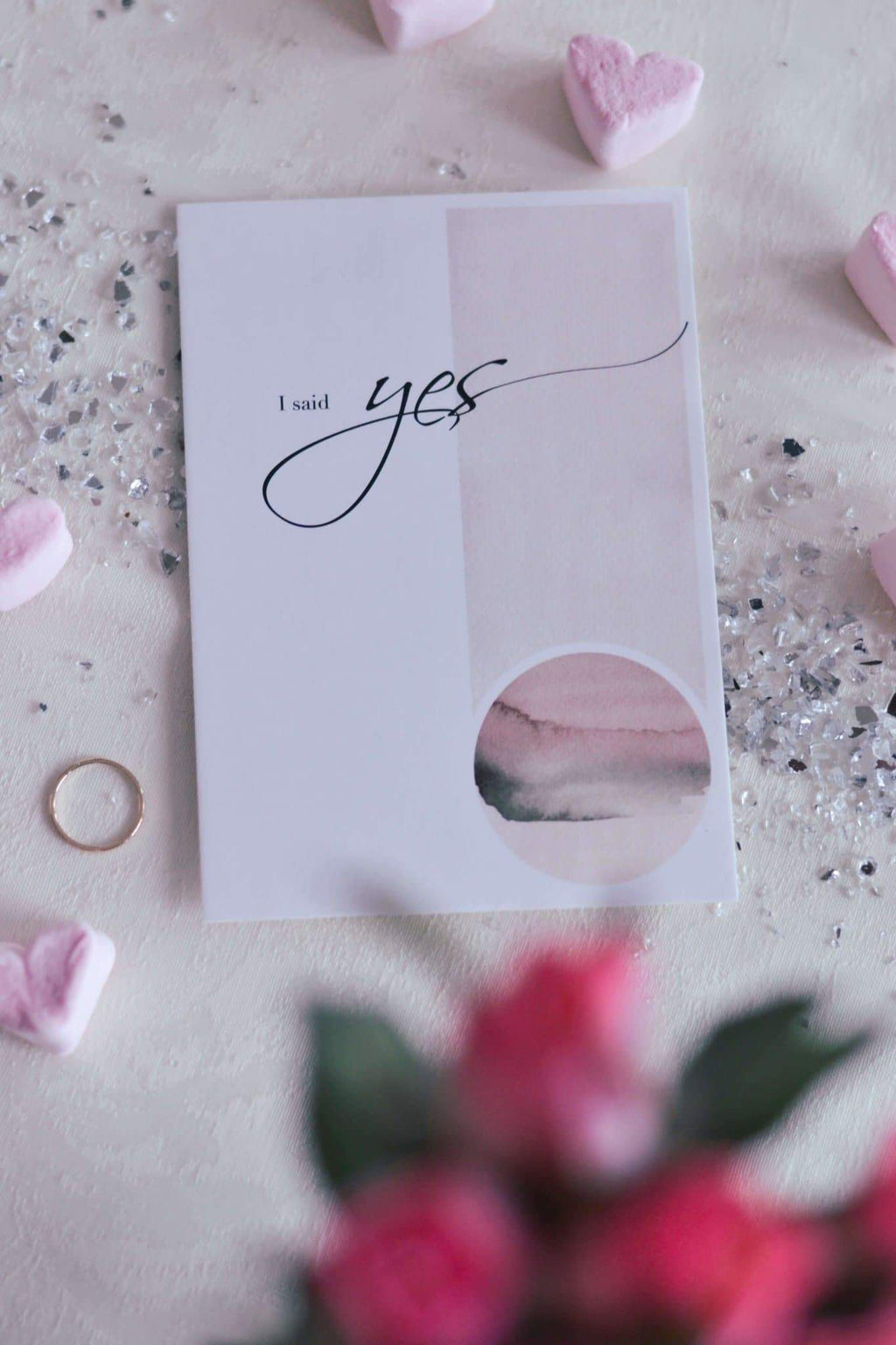 Postikortti häämallisto - I said yes - LuKLabel