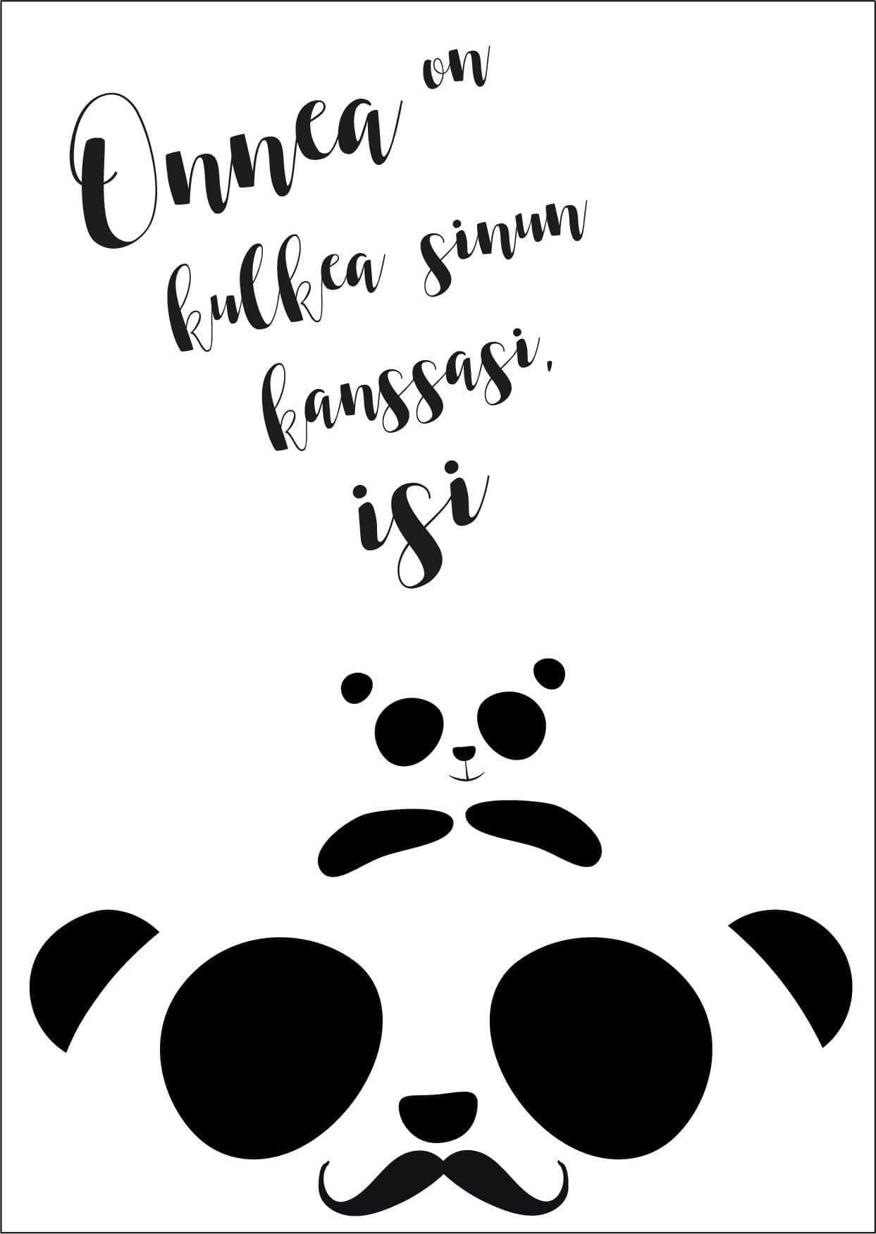Postikortti - Panda isi - LuKLabel